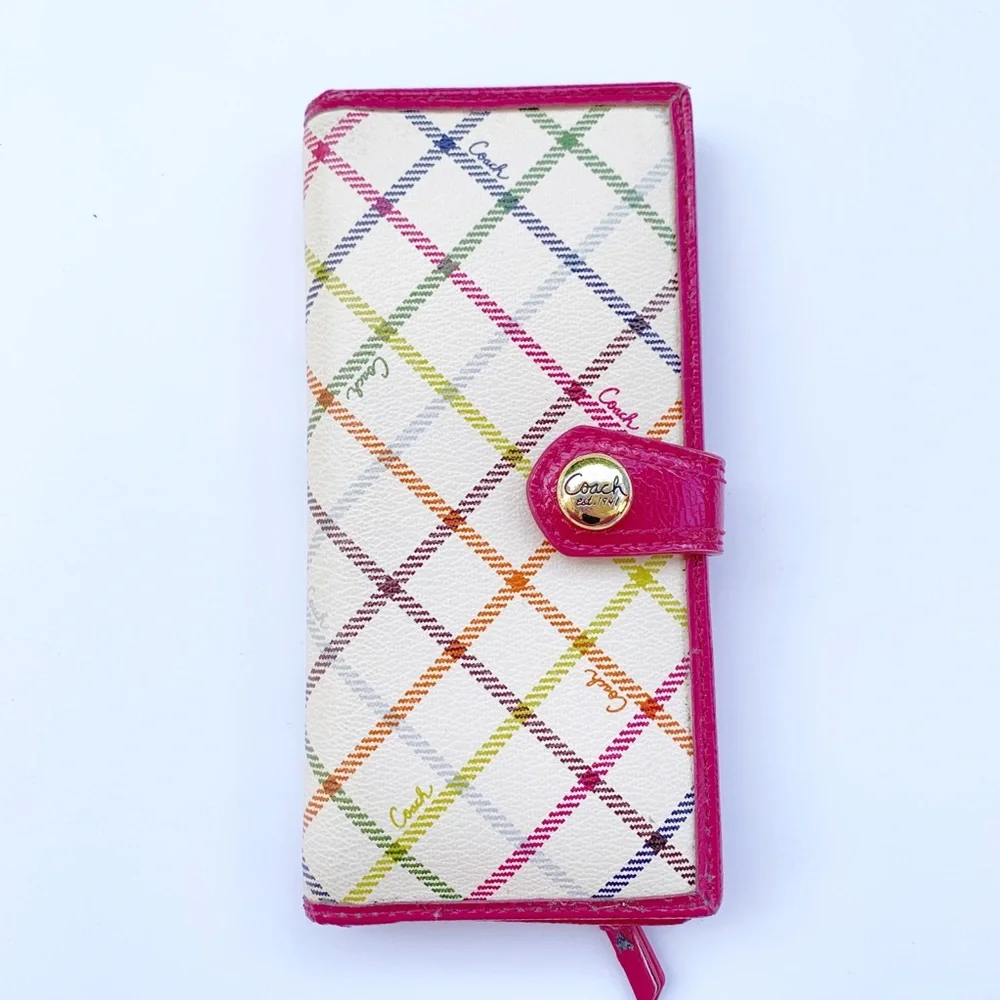 Coach Plaid Wallet - Picture 1 of 7